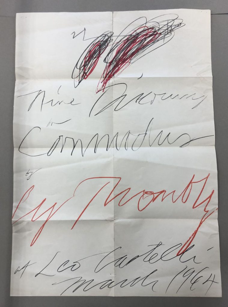 Announcement poster for Cy Twombly’s exhibition